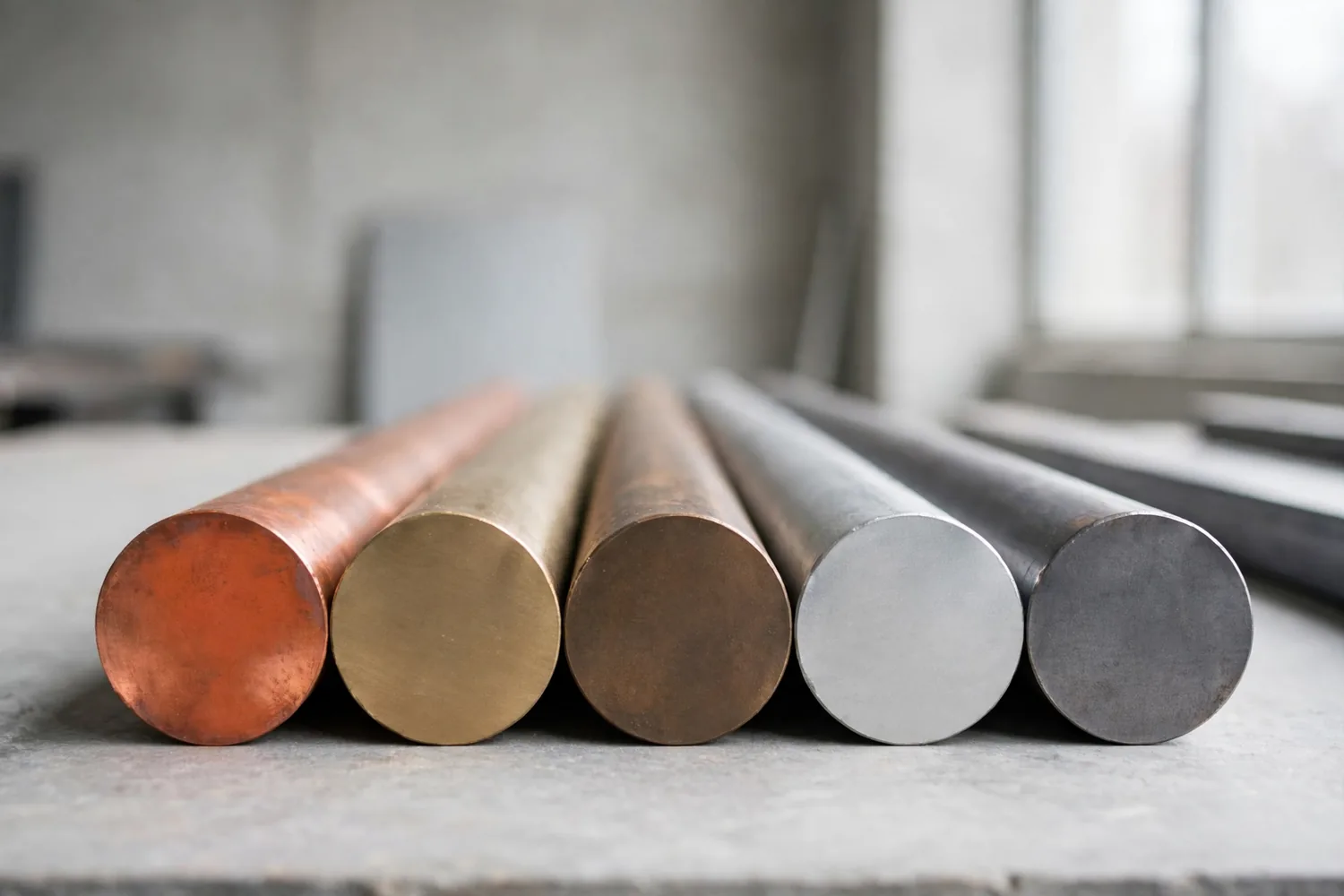 Bar ends in five metals