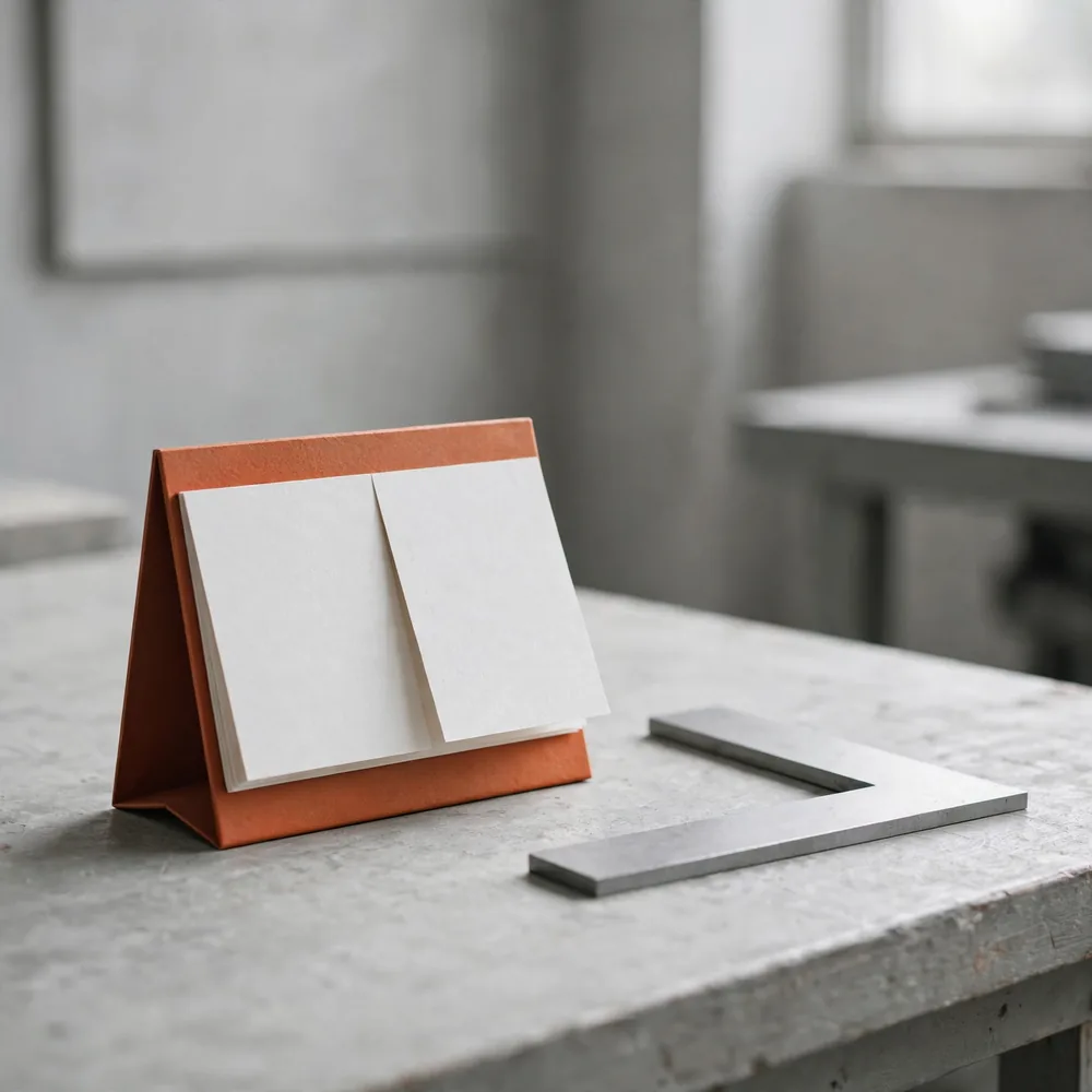 A desk calendar on a bench