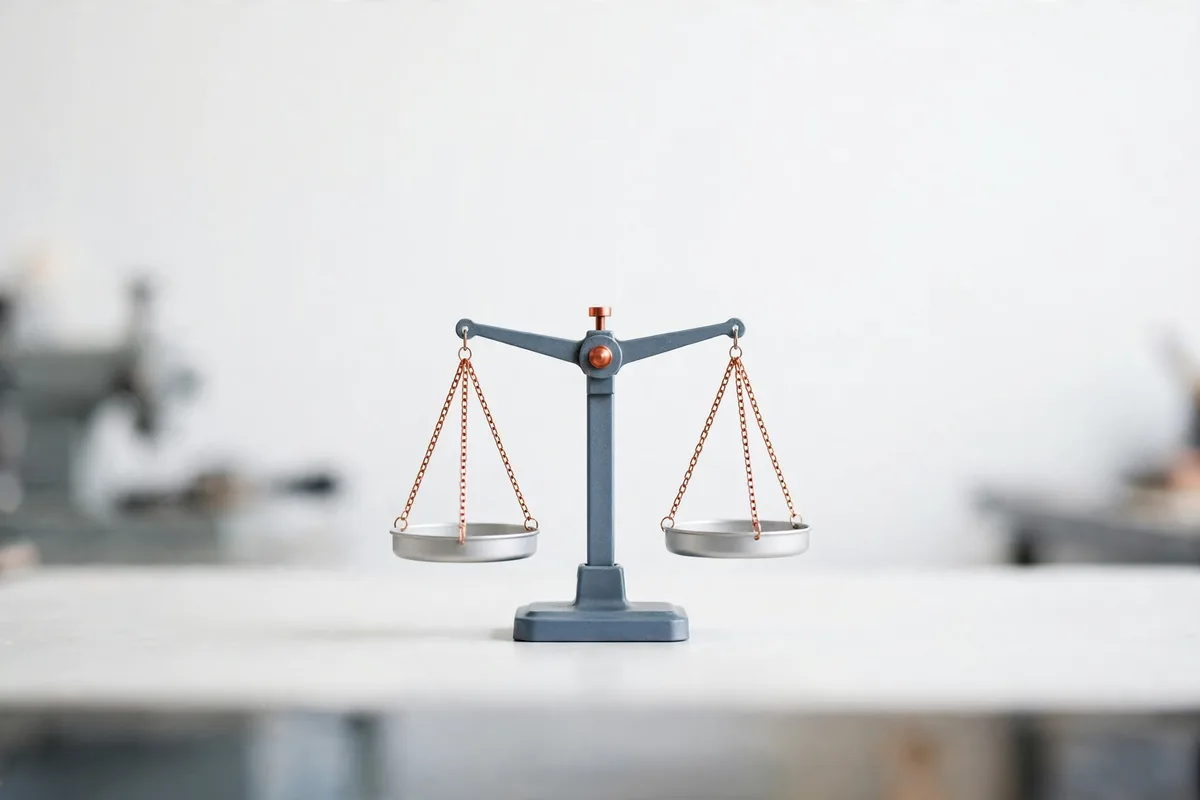 A small balance scale