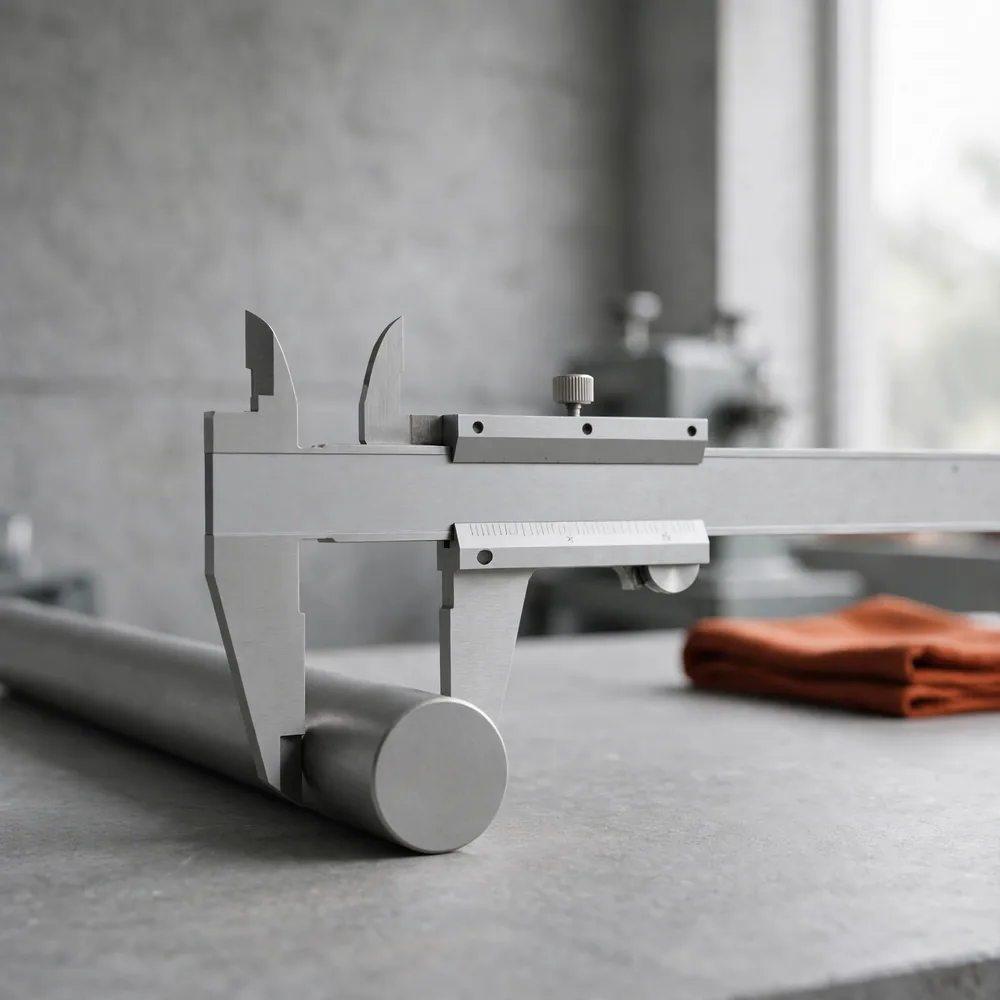 A caliper on a bar